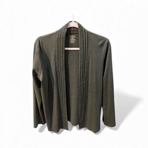 LL Bean size Large open cardigan, charcoal gray‎